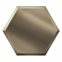 Шестигранная зеркальная плитка соты бронза 200х173 мм